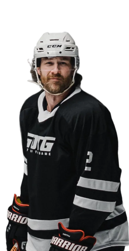 Gift Of The Game hockey athlete in a white helmet